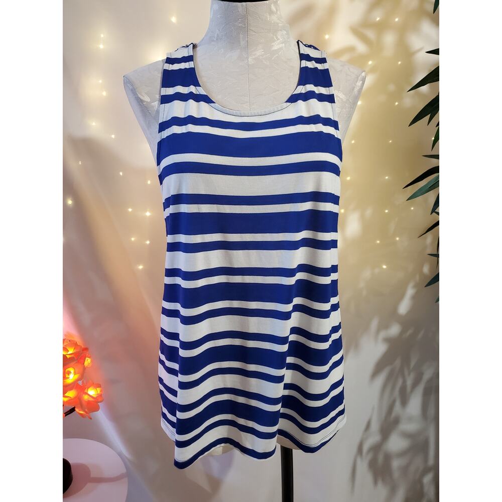 Skies are Blue NWT Swanley Striped Knit Tank Womens Size M Racerback Nautical